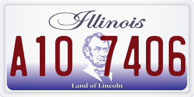 IL license plate A107406