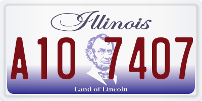 IL license plate A107407