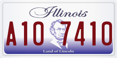 IL license plate A107410