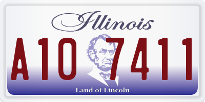 IL license plate A107411