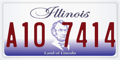 IL license plate A107414