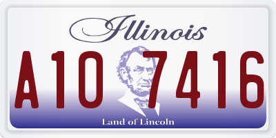 IL license plate A107416