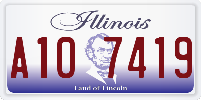 IL license plate A107419