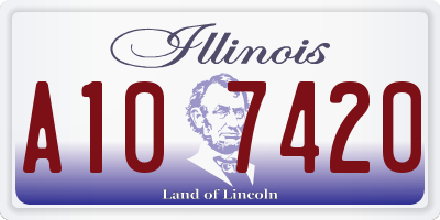 IL license plate A107420
