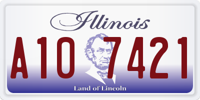 IL license plate A107421