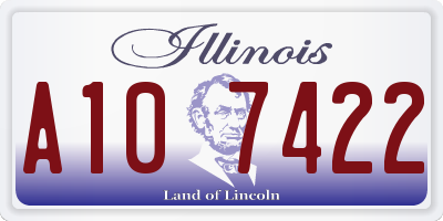 IL license plate A107422