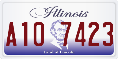 IL license plate A107423