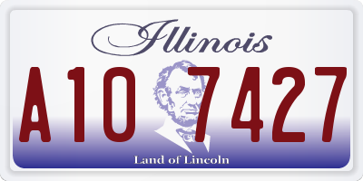 IL license plate A107427