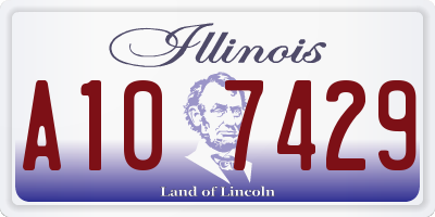 IL license plate A107429