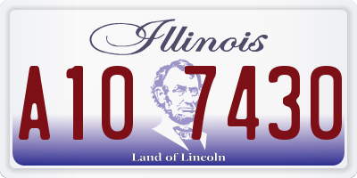 IL license plate A107430