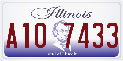 IL license plate A107433