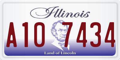 IL license plate A107434