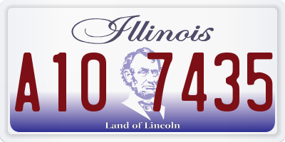 IL license plate A107435