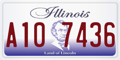 IL license plate A107436