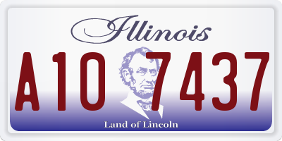IL license plate A107437