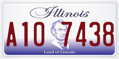 IL license plate A107438
