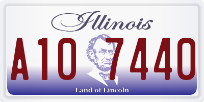 IL license plate A107440