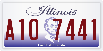 IL license plate A107441