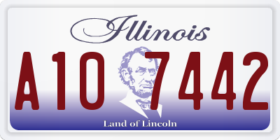 IL license plate A107442
