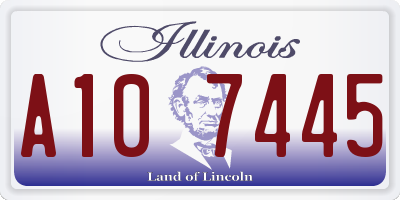 IL license plate A107445
