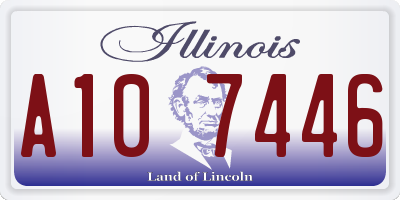 IL license plate A107446