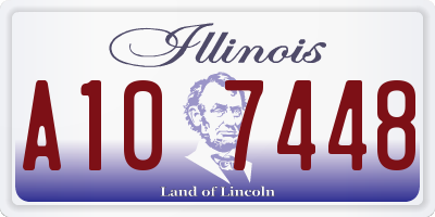 IL license plate A107448