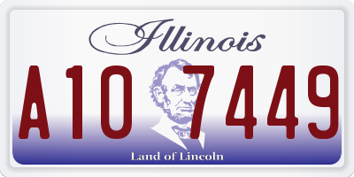 IL license plate A107449