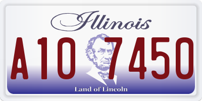 IL license plate A107450