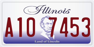 IL license plate A107453