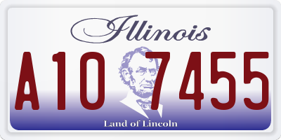 IL license plate A107455
