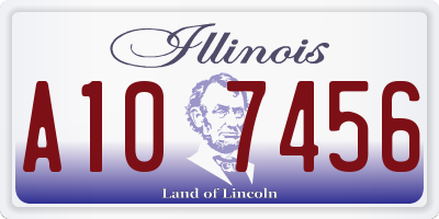 IL license plate A107456