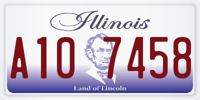 IL license plate A107458