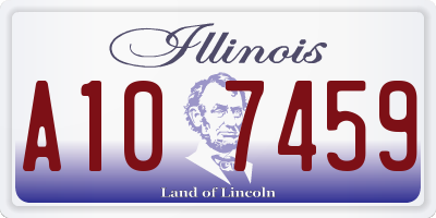 IL license plate A107459
