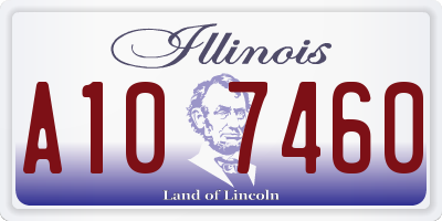 IL license plate A107460