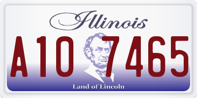 IL license plate A107465