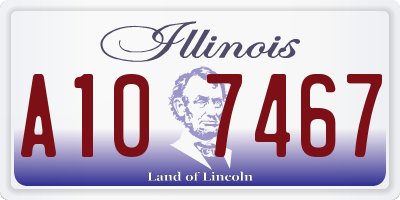 IL license plate A107467