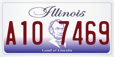 IL license plate A107469