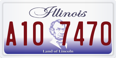 IL license plate A107470