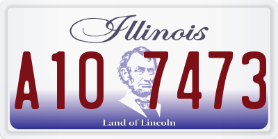 IL license plate A107473