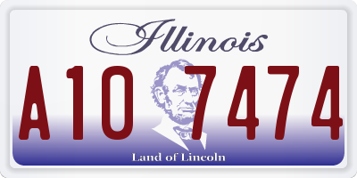 IL license plate A107474