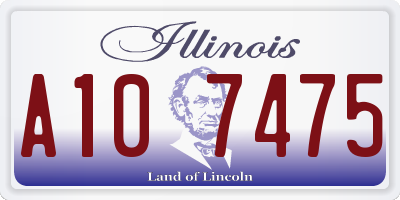 IL license plate A107475