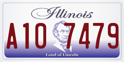 IL license plate A107479