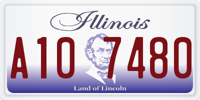 IL license plate A107480