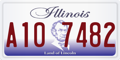 IL license plate A107482
