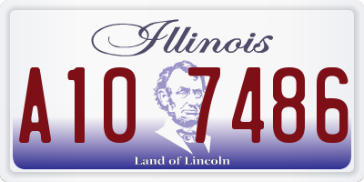 IL license plate A107486