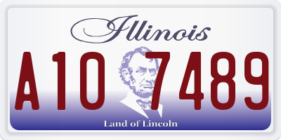 IL license plate A107489