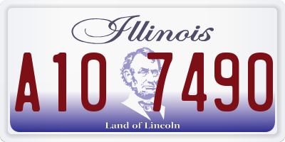 IL license plate A107490