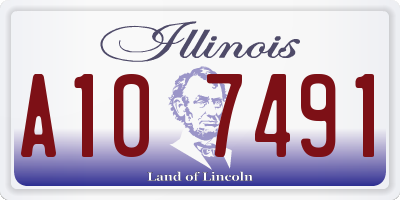 IL license plate A107491
