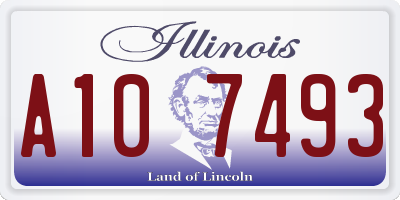 IL license plate A107493
