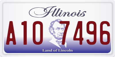 IL license plate A107496